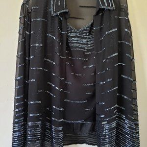 J Laxmi evening beaded twin set